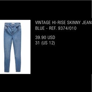 VINTAGE HI-RISE SKINNY JEANS
BLUE